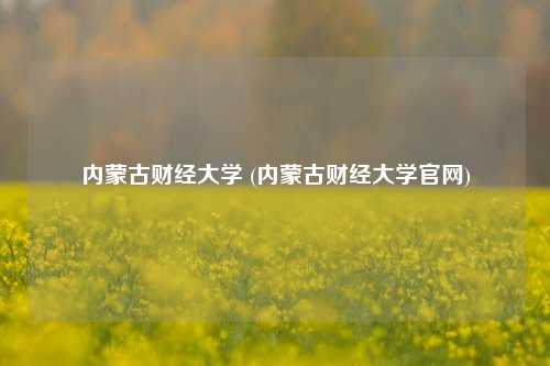 内蒙古财经大学 (内蒙古财经大学官网)