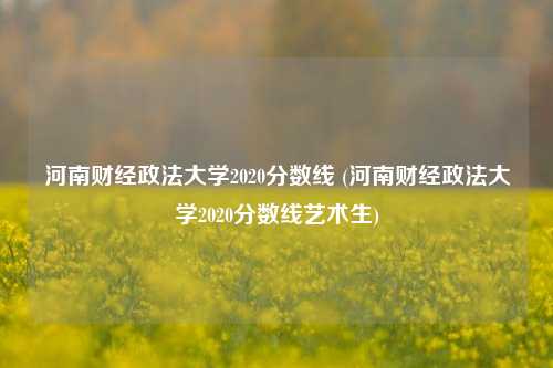 河南财经政法大学2020分数线 (河南财经政法大学2020分数线艺术生)