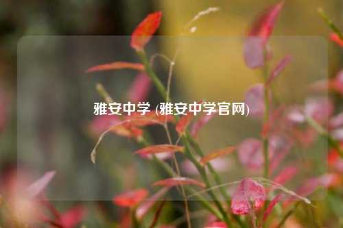 雅安中学 (雅安中学官网)