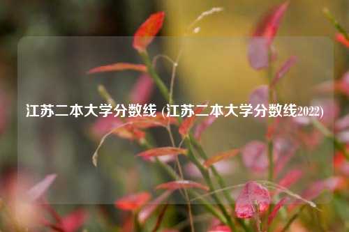 江苏二本大学分数线 (江苏二本大学分数线2022)