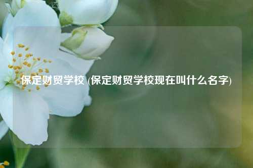 保定财贸学校 (保定财贸学校现在叫什么名字)