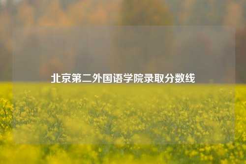北京第二外国语学院录取分数线