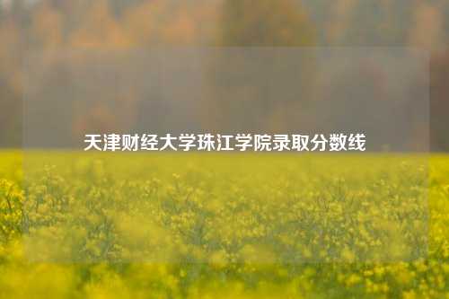 天津财经大学珠江学院录取分数线