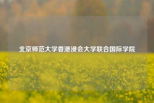 北京师范大学香港浸会大学联合国际学院