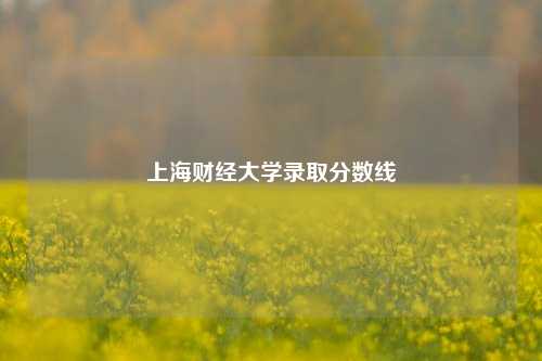 上海财经大学录取分数线