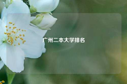 广州二本大学排名