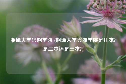 湘潭大学兴湘学院 (湘潭大学兴湘学院是几本?是二本还是三本?)