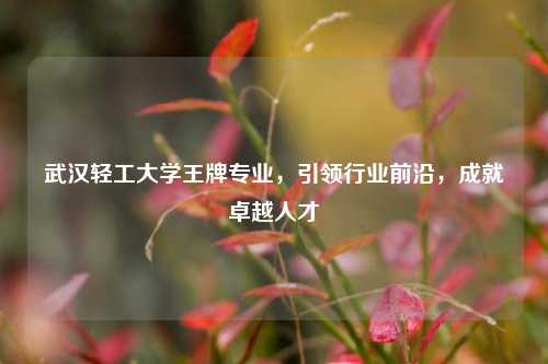 武汉轻工大学王牌专业，引领行业前沿，成就卓越人才