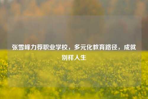 张雪峰力荐职业学校，多元化教育路径，成就别样人生
