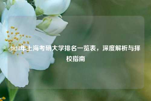 2024年上海考研大学排名一览表，深度解析与择校指南