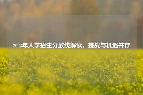 2023年大学招生分数线解读，挑战与机遇并存