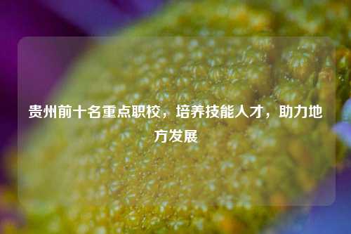 贵州前十名重点职校，培养技能人才，助力地方发展