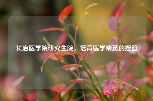 长治医学院研究生院，培育医学精英的摇篮