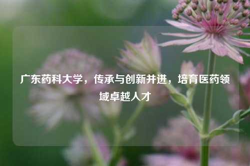 广东药科大学，传承与创新并进，培育医药领域卓越人才