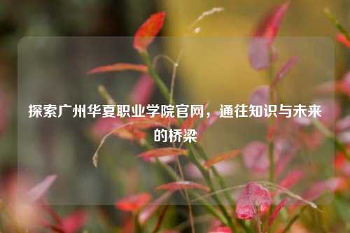 探索广州华夏职业学院官网，通往知识与未来的桥梁