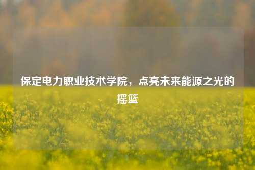 保定电力职业技术学院，点亮未来能源之光的摇篮