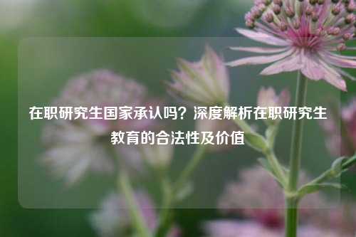 在职研究生国家承认吗？深度解析在职研究生教育的合法性及价值