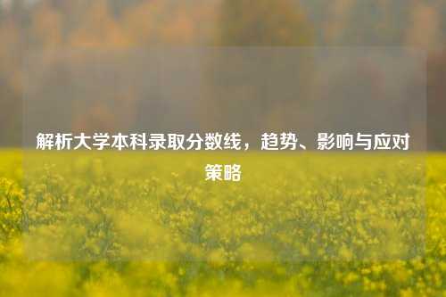 解析大学本科录取分数线，趋势、影响与应对策略