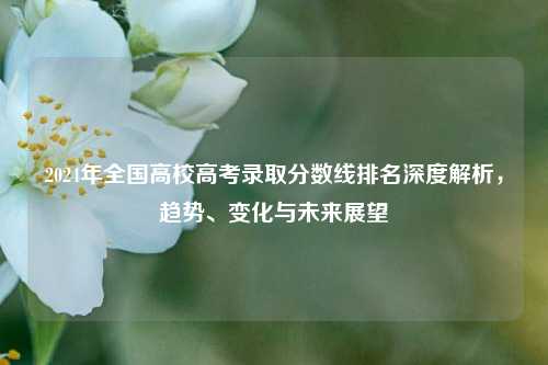 2024年全国高校高考录取分数线排名深度解析，趋势、变化与未来展望