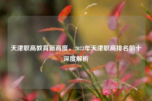 天津职高教育新高度，2023年天津职高排名前十深度解析