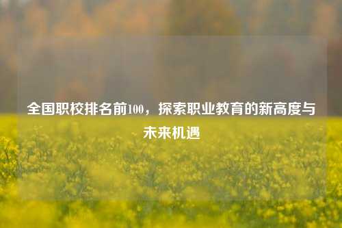 全国职校排名前100，探索职业教育的新高度与未来机遇