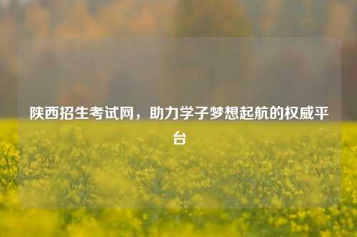 陕西招生考试网，助力学子梦想起航的权威平台