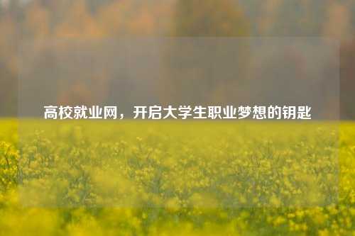 高校就业网，开启大学生职业梦想的钥匙