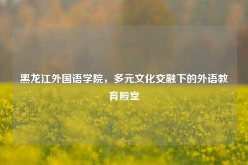 黑龙江外国语学院，多元文化交融下的外语教育殿堂