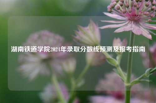 湖南铁道学院2024年录取分数线预测及报考指南