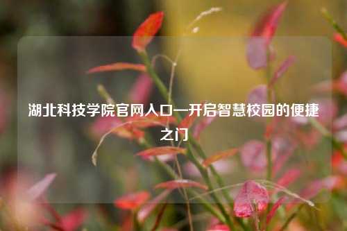 湖北科技学院官网入口—开启智慧校园的便捷之门