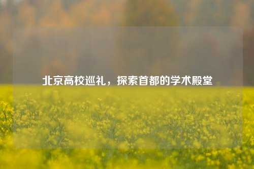 北京高校巡礼，探索首都的学术殿堂