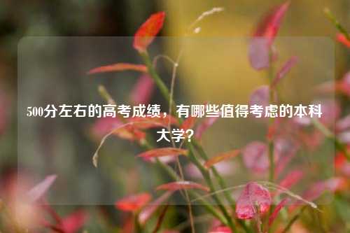 500分左右的高考成绩，有哪些值得考虑的本科大学？