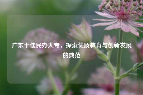 广东十佳民办大专，探索优质教育与创新发展的典范