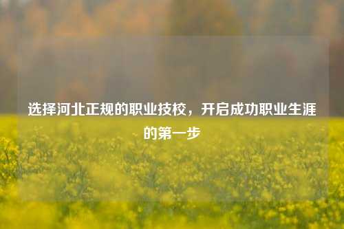 选择河北正规的职业技校，开启成功职业生涯的第一步