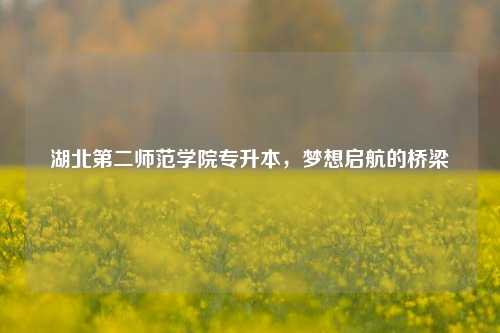 湖北第二师范学院专升本，梦想启航的桥梁