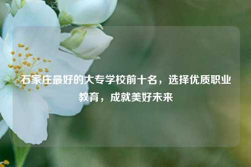 石家庄最好的大专学校前十名，选择优质职业教育，成就美好未来