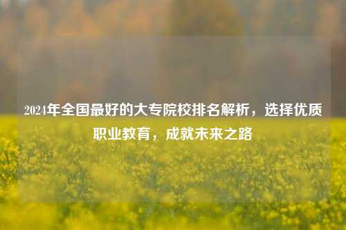 2024年全国最好的大专院校排名解析，选择优质职业教育，成就未来之路