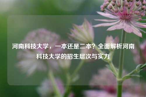 河南科技大学，一本还是二本？全面解析河南科技大学的招生层次与实力
