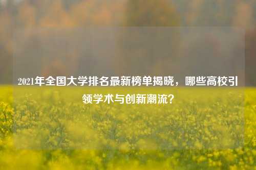2021年全国大学排名最新榜单揭晓，哪些高校引领学术与创新潮流？