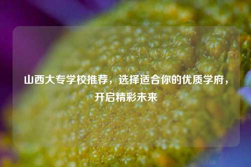 山西大专学校推荐，选择适合你的优质学府，开启精彩未来