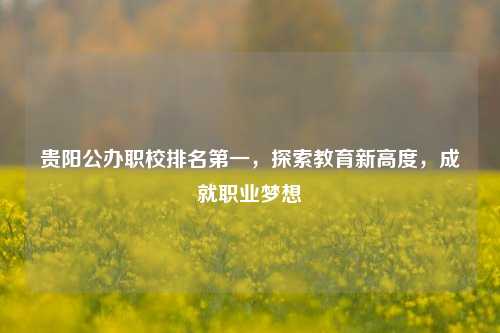 贵阳公办职校排名第一，探索教育新高度，成就职业梦想